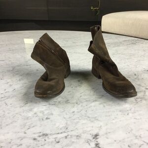 Too Boot New York Adam Derrick Muller Dark Brown Waxed Suede Zip Boot(Orig. $498